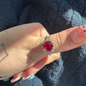 Real silver ruby ring size 7.